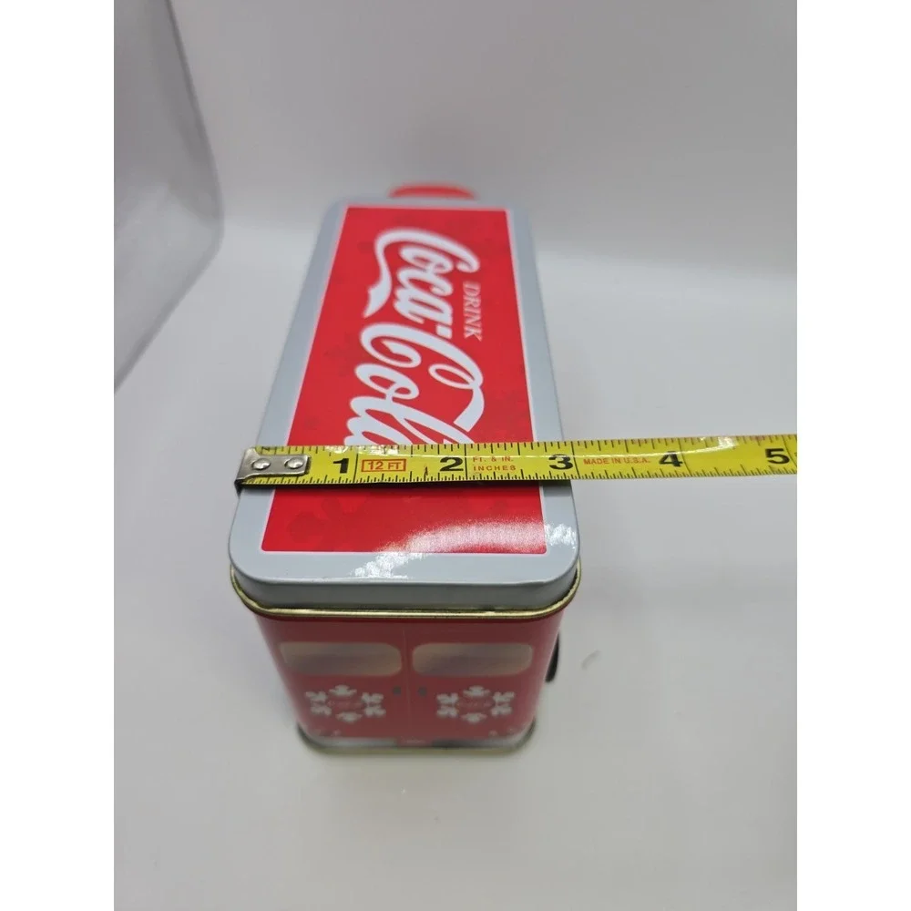 Coca-Cola Coke Delivery Truck Tin with Wheels & 2 Compartments with Santa Claus